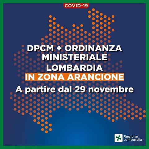 Coronavirus: nuove misure valide in Lombardia - zona arancione