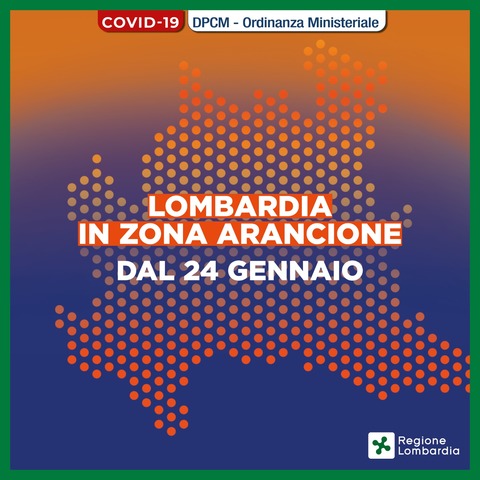 Coronavirus: nuove misure valide in Lombardia - zona arancione