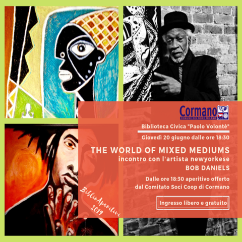 BiblioAperitivi: giovedì 20 giugno incontro con l'artista newyorkese Bob Daniels